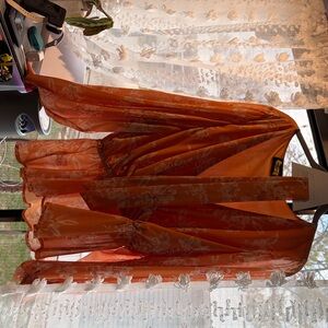 Elegant Orange Women's Blouse